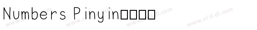 Numbers Pinyin字体转换